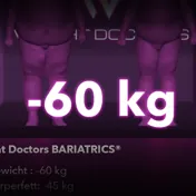 Weight Doctors® 3D-Bodyscan vorher und nachher: minus 60 kg mit Weight Doctors® BARIATRICS, Körperfett minus 45 kg